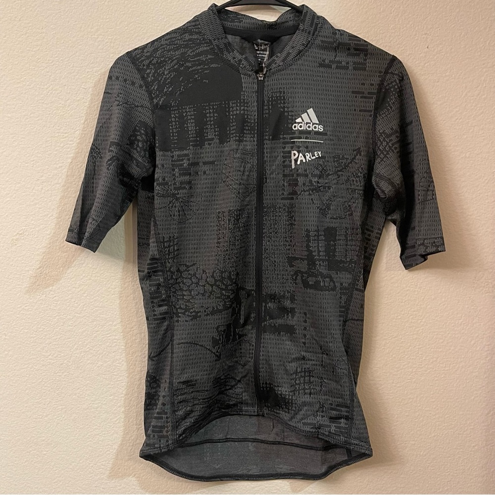 ADIDAS MEN’S FULL-ZIP PARLEY CYCLING JERSEY MEN’S SMALL NWT
